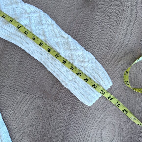 Fisherman Aran Cable Knit Sweater sz M - Ivory - Picture 8 of 11